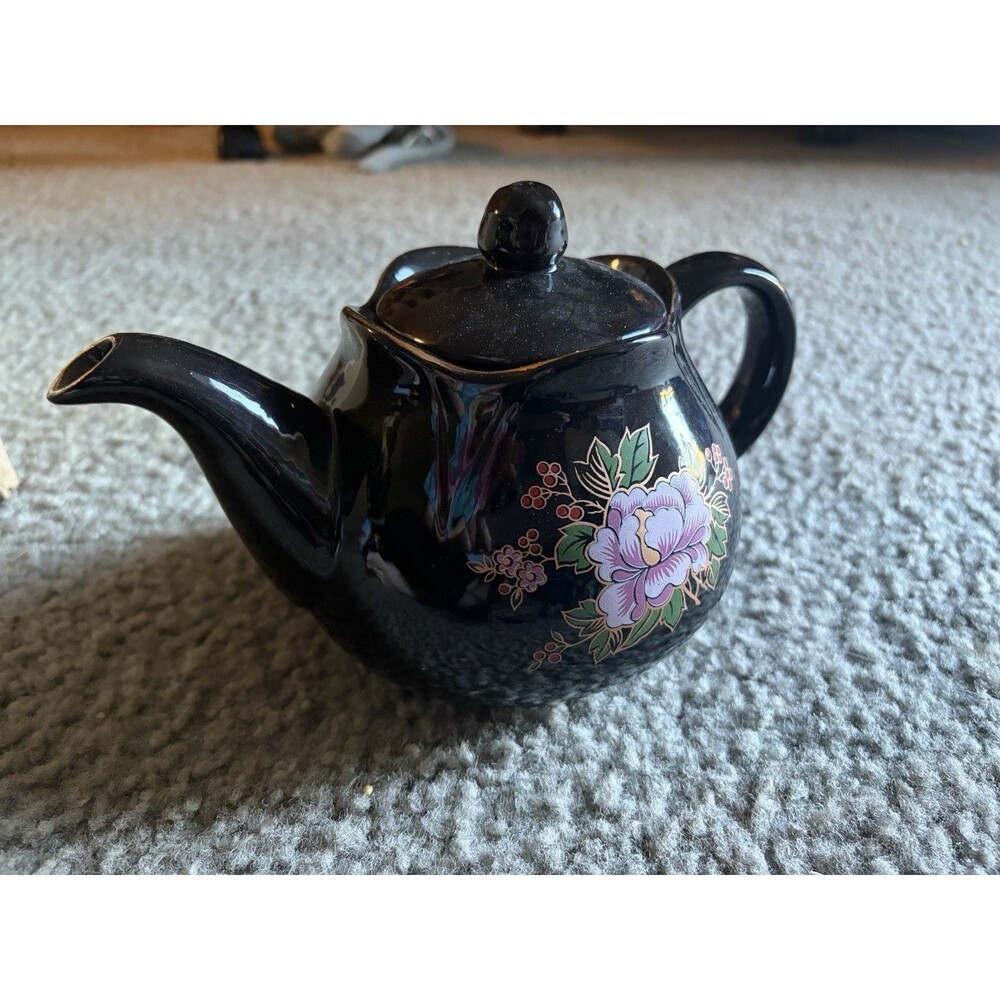 Vintage Teapot With Flower Eg